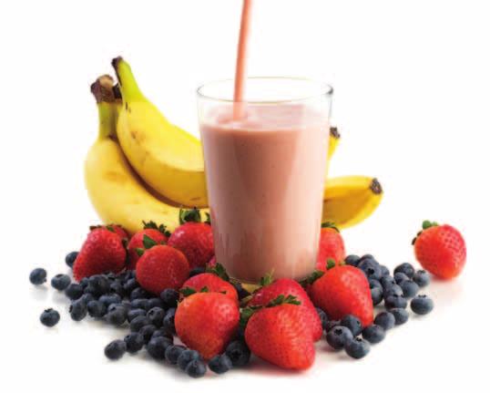 shake for a quick meal on the go. Ready in: 10 minutes 1 banana 1 1 cup fresh or frozen berries 250 ml 1 cup milk or soy beverage 250 ml ¾ cup 175 ml 1.