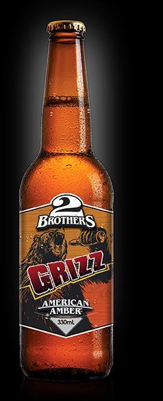 GRIZZ AMERICAN AMBER Grin and Bear it 5.7% ABV 30 IBUs Grizz is a full bodied amber ale showcasing fresh American hops from the Yakima Valley (Washington State).