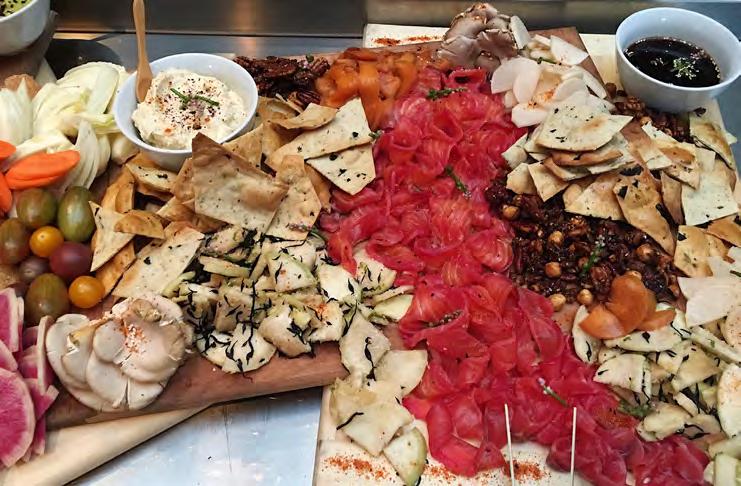 20-25) CHARCUTERIE PLATTER artisan cured meats from Ends Meat Brooklyn, cornichons, date mostarda, crostini toasts // $350 (serves 20-25) AUTUMN BURRATA PLATTER Di Paolo s creamy burrata, aged