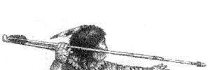 The atlatl is a shaft of wood that is basically acts like an extension of the arm.