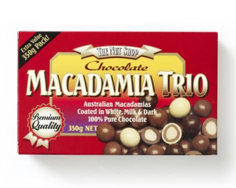00 Product Code: 907 Classic Gifts Buttered Brazils 350g Price: $18.00 Product Code: 906 Salted Macadamias 300g Price: $17.20 Product Code: 908 Strand Quality Chocolates 250g Price: $17.