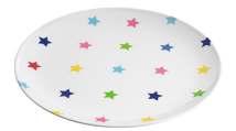 MELAMINE GELATO STAR MULTICOLOUR DINNERWARE GELATO - Multicolour stars on white round plate coupe Item ID Ø H C SM CQ 47228