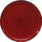 DINNERWARE REACTIVE RED PLATES & BOWLS Round Rolled Edge Plate