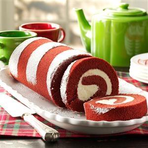Red Velvet Cake Roll continued In a large bowl, cream cheese, butter and vanilla until blended. Gradually beat in confectioner s sugar and baking chocolate until smooth.