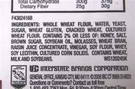 Ingredient List First ingredient in list = whole grain