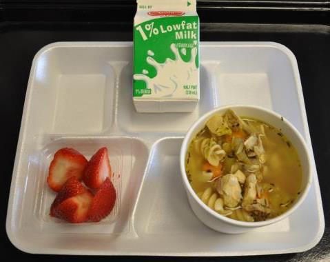 Chicken noodle soup 1 M/MA 1 GB Strawberries,