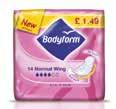 9 75P Bodyform Towels Normal Wing/Super Wing 10 s/1 s