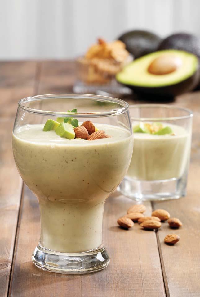 Smoothie07 Almond Butter Smoothie Almond Butter Smoothie is a creamy smoothie that everyone can enjoy. 1 Defrost the frozen apple for 5 minutes. 2 Defrost the frozen Avocado for 5 minutes.