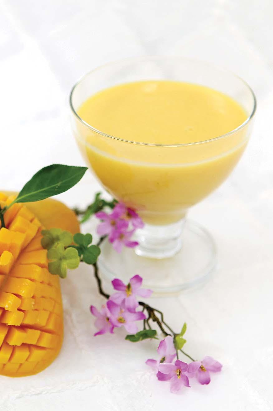 Smoothie09 Mango Lassi Indian s favorite drink Lassi, make your own. 1 Defrost the frozen mango for 5 minutes. (seed and skin removed) 2 Add frozen mango and milk.