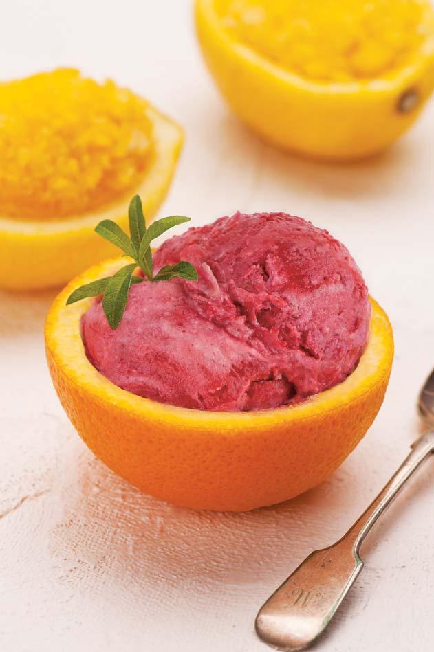 Sherbet04 Mixed Berry Nut Gelato Taste various ingredients with Mixed Berry Gelato! 1 Defrost the frozen strawberries for 5 minutes. (stems removed) 2 Defrost the frozen cranberries for 5 minutes.