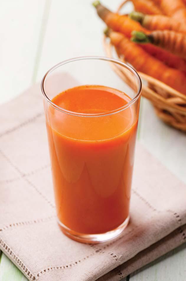 Healthy08 Creamy Carrot Juice Get your essential dietary fiber from creamy carrot juice. 1 Wash celery and carrots well. Cut them as needed to fit the chute.