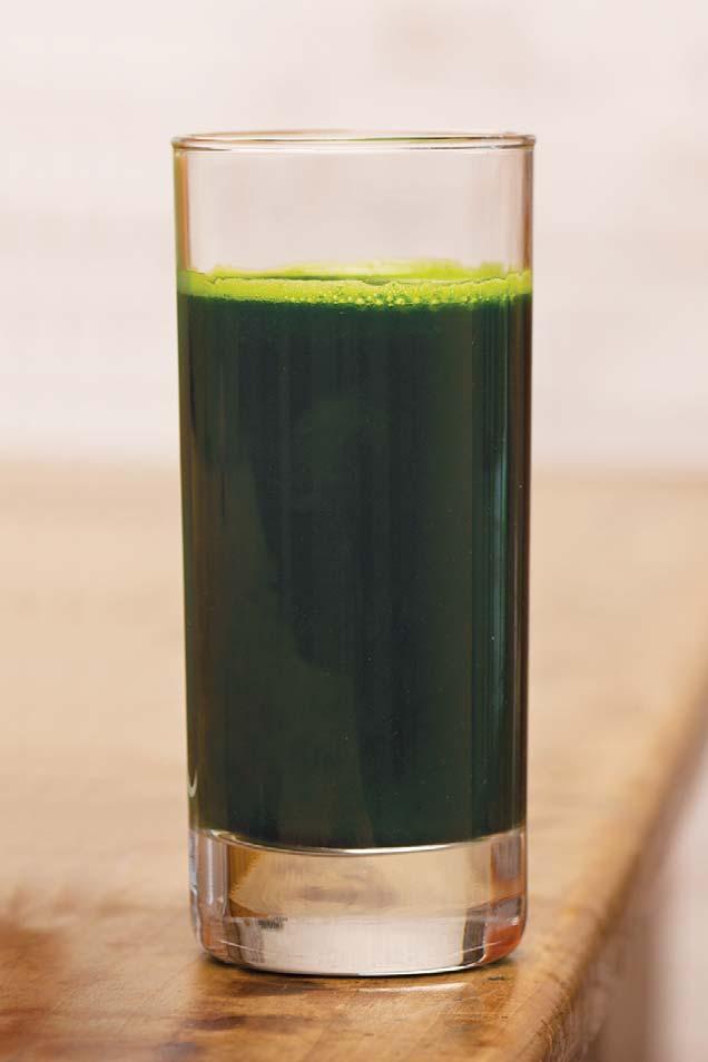 Prevent05 Nutrition Green Juice Try the green juice with full of nutrients. 1 Wash the kale, the spinach, the romaine, the red bok choy and the parsley well. Cut them as needed to fit the chute.
