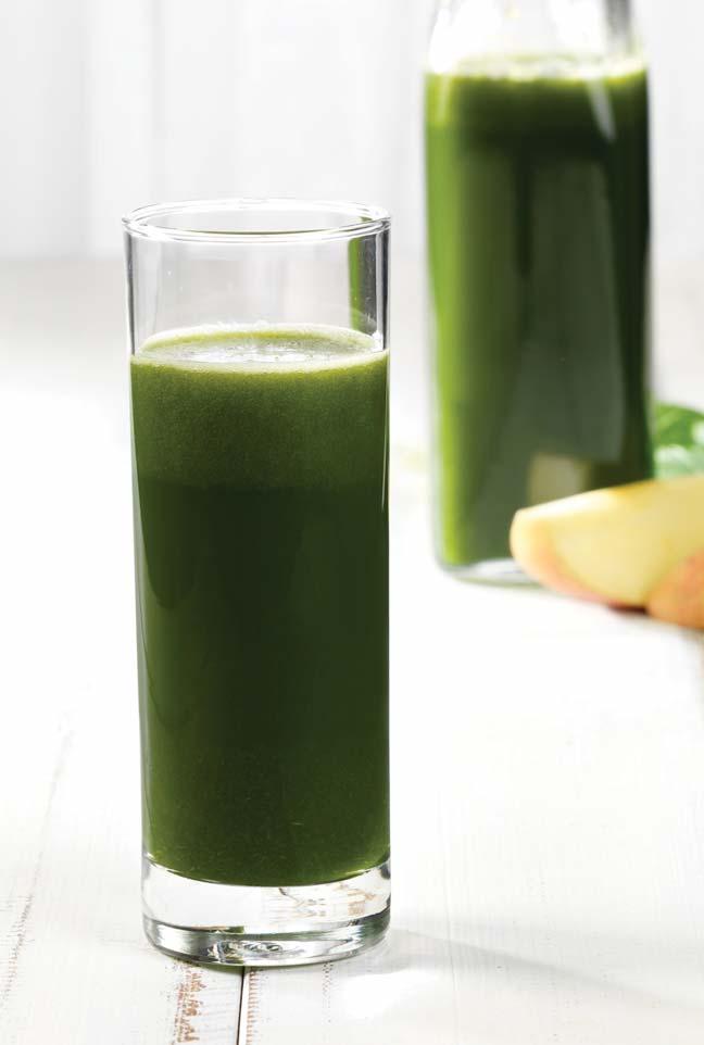 Prevent06 Sweet and Sour Green Juice No more bitter green juice. You will love this sweet juice full of green vegetables. 1 Wash the spinach and the kale well. Cut them as needed to fit the chute.