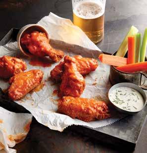 99 BUFFALO CHICKEN WINGS Tossed in our signature spicy sauce and served with celery, carrots and ranch for dipping. Also available mild 13.99 Smaller Portion 7.
