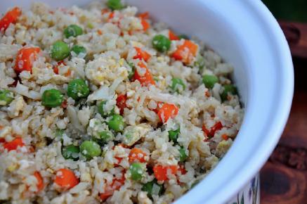 Stir Fried Rice Makes 16 Servings Ingredients 3 cups carrot, chopped 2 cups frozen peas 4 heads organic