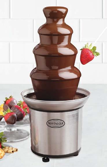 Includes 2 forks, 1 ladle, 6 chocolate molds and a removable 16-ounce