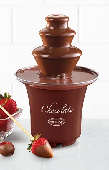 CFF300 Chocolate Fondue Fountain This 3-tier fondue fountain adds mouthwatering fun to any