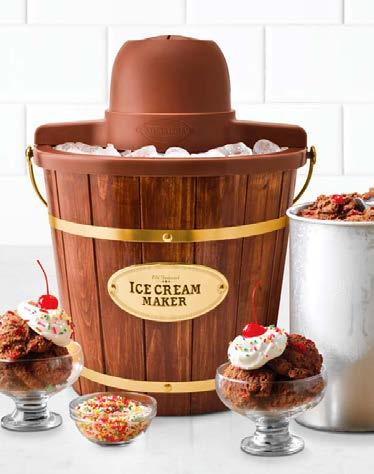 ICMP600BLUE Electric Ice Cream Maker Make up to 6-quarts of ice cream, gelato or frozen yogurt in minutes!