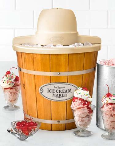 ICMP400BLUE Electric Ice Cream Maker Make up to 4-quarts of ice cream, gelato or frozen yogurt in minutes!