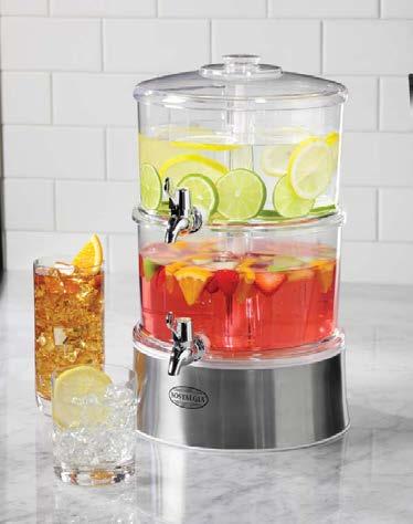 INF200 Electric Infuser Accelerator Stirring paddles rotate to quicken the infusion process, allowing the flexibility to quickly offer two signature drinks at a time.