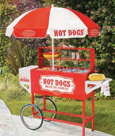 HDC701 Old Fashioned Hot Dog Vending Cart with Umbrella A