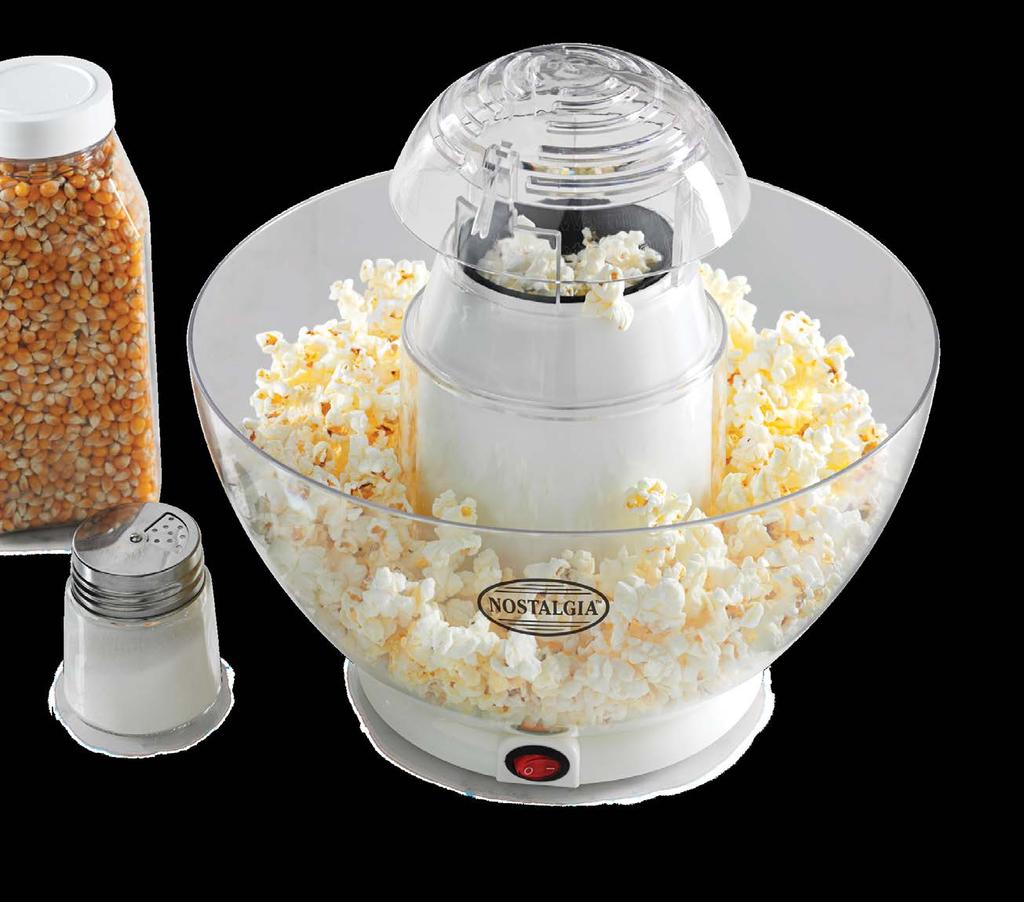 When popcorn is done, twist to release the bowl and flip the unit over to