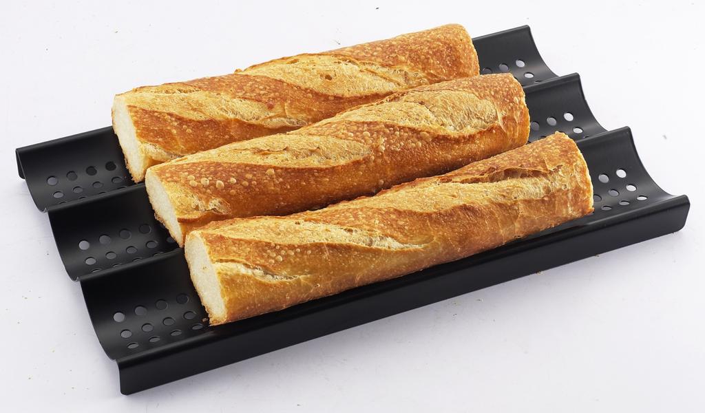 ZenUrban 870002 3 Loaf Perforated Baguette French Bread Pan, Nonstick, 16 by 9 Inches MSRP $19.