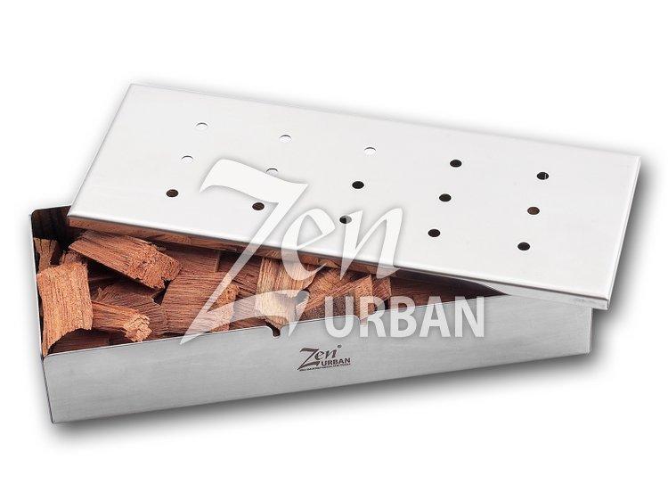 ZenUrban 870030 Wood Chip Smoker Box for Charcoal or Gas Grill, Stainless Steel MSRP $11.