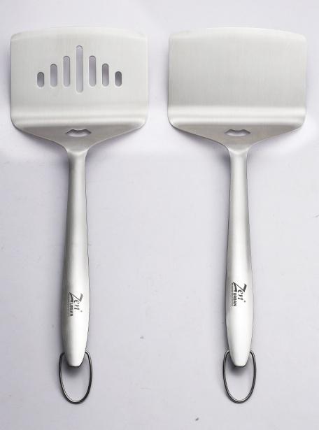 ZenUrban 880006B/C Stainless Steel Slotted/Non Slotted 7 Inch Wide Professional Grade Fish Turner Spatula MSRP $17.