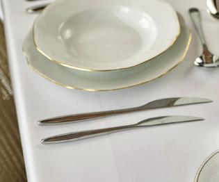 Enhance the luxury of your settings with Celtic Linen 100% cotton napkins and tablecloths.