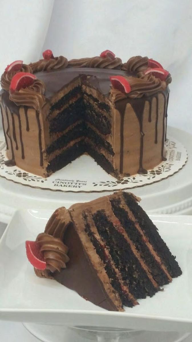Cakes to celebrate the season Sawgrass 4 decadent layers of a rich chocolate cake with a creamy