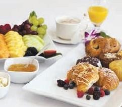 Breakfast Pastries $42 One (1) pound Baker s variety Salted Peanuts, Craisin and Raisin Mix $18 One (1) pound Sliced Fruit Platter $90 With yogurt dipping sauce serves 12 Chocolate Dipped