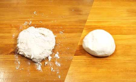 Then work in the remaining flour and the salt.