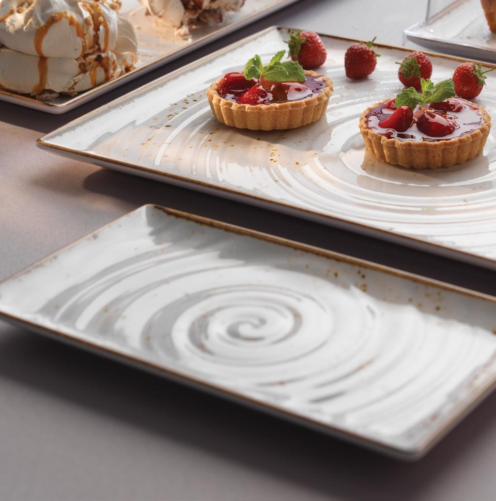 CREATIONS craft melamine platters 68A416EL591 Rectangle L 21 W 12 3/4 68A416EL595 Rectangle L 12 3/4 W 7 melamine at its finest Based on our popular white Craft collection, these hot new Creations