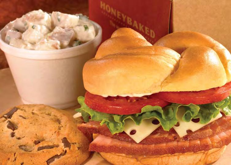 HAM SALAD BOXED LUNCH $6.79 HoneyBaked's Signature Ham Salad, Lettuce and Tomato on Marble Rye BOXED LUNCHES CHICKEN SALAD BOXED LUNCH $6.