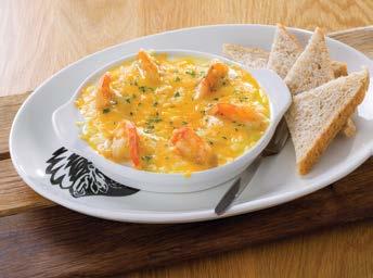 NEW cheesy garlic prawns 69.90 Prawn tails smothered in a creamy garlic and cheese sauce. Served with brown bread. GREAT FOR SHARING BUFFALO WINGS 109.