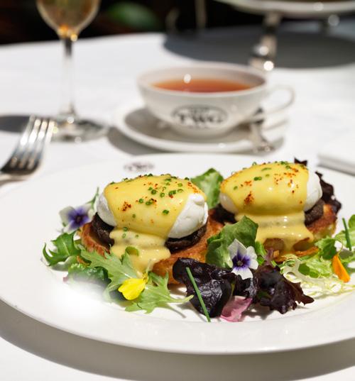 EGGS A LA CARTE ALL-DAY DINING EGGS BENEDICT Toasted artisanal muffins topped with two poached freerange eggs served with porcini hollandaise sauce and a choice of truffle mushroom duxelle, turkey
