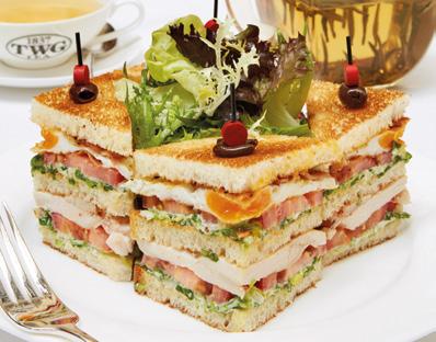 CROQUES & SANDWICHES TEA TIME From 2pm to 6pm FINGER SANDWICHES Assortment of 5 finger sandwiches: 20 Norwegian salmon and smoked salmon rillette infused with Pai Mu Tan, served with guacamole and