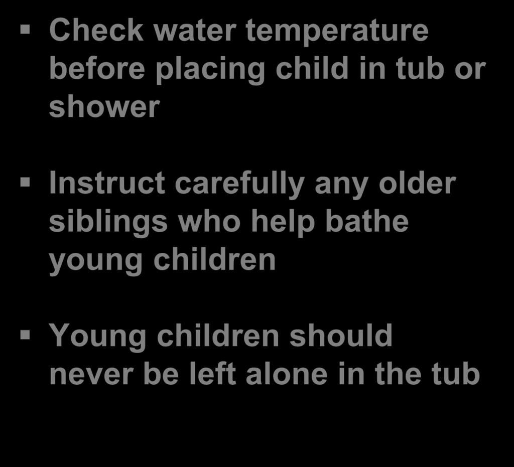 Bathroom Scald Prevention - Behaviors Check water