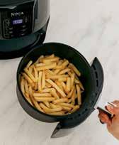 4 After 3 minutes, place fries on the crisper plate; reinsert basket. Select AIR FRY, set temperature to 390 F, and set time to 25 minutes. Select START/PAUSE to begin.