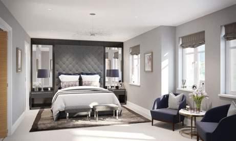 Bedrooms are havens of luxury with the master suite enjoying the advantage of a