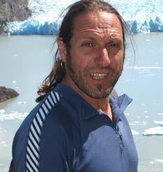 Awakened by the spectacular beauty of Patagonia he became a trekking guide and naturalist blending his knowledge of science, passion for the mountains (he grew up near the Pyrenees), and love of
