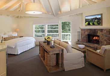 All rooms have decks and terraces overlooking wooded areas, the golf course or croquet lawns. Terraces offer ideal settings for quiet contemplation or intimate meals.