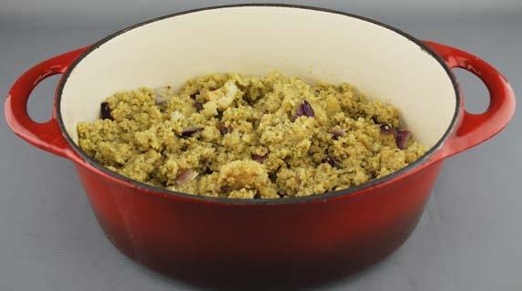 Sunday Carvery - Stuffing You ll need: Red Casserole Dish Prepared Stuffing (See Sub) Melted Butter (See Sub) 1 Portion 20g 1. Decant into a lightly oiled red casserole dish 2.