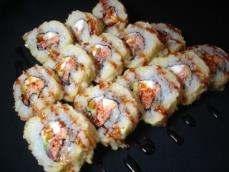 SUSHI Our Specialty Rolls (with Soy paper add $0.50) Hot Momma $9.