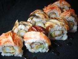 95 Spicy crab, shrimp, bacon, cream cheese & avocado, deep fried and topped with sweet soy and scallions Spider Roll $8.