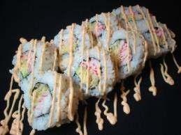65 Raw tuna roll with the seaweed on the outside Spicy Tuna $7.45 Spicy tuna and cucumber roll Cali Crunch $6.