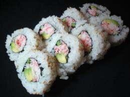 45 Spicy crab with cucumber and avocado California Roll $6.