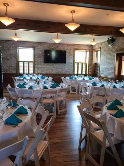 The room holds 60 people for a reception or seats up to 40. 40-60 Guests Grandpa s largest private room can be transformed for any occasion.