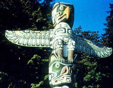 Totem poles were brought to them through trade and they loved them so, they started creating their